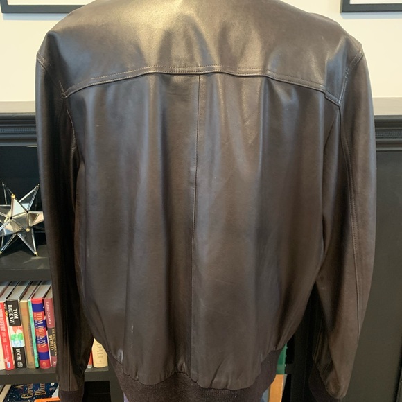 Faconnable Brown Lambskin Leather Jacket. Large. Beautiful. Excellent condition - Picture 11 of 12
